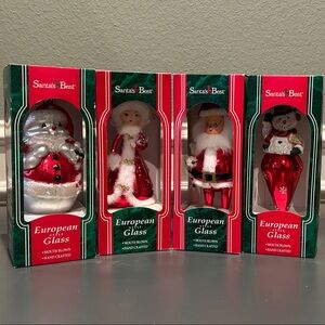 Vintage Santa's Best European Glass Ornaments